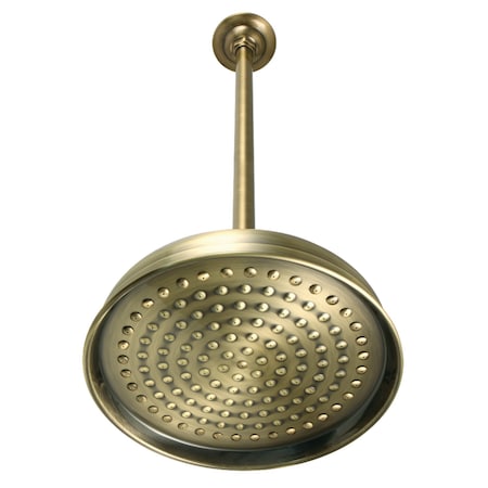 Showerscape K225K23 10-Inch Showerhead with 17-Inch Ceiling Mounted Shower Arm, Antique Brass K225K23